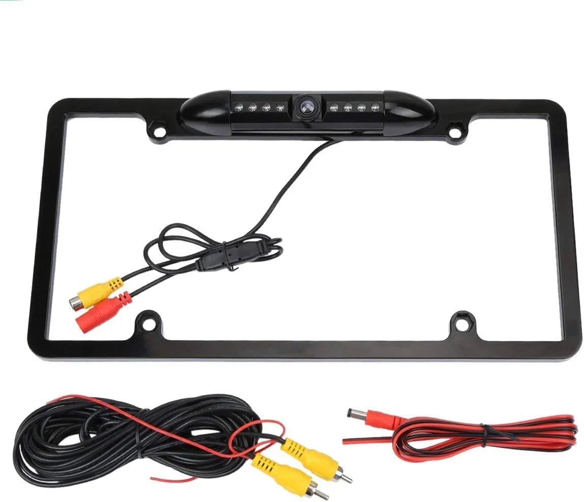 Backup Camera Rearview License Plate Liquid for Kenwood DMX-125BT DMX125BT Black
