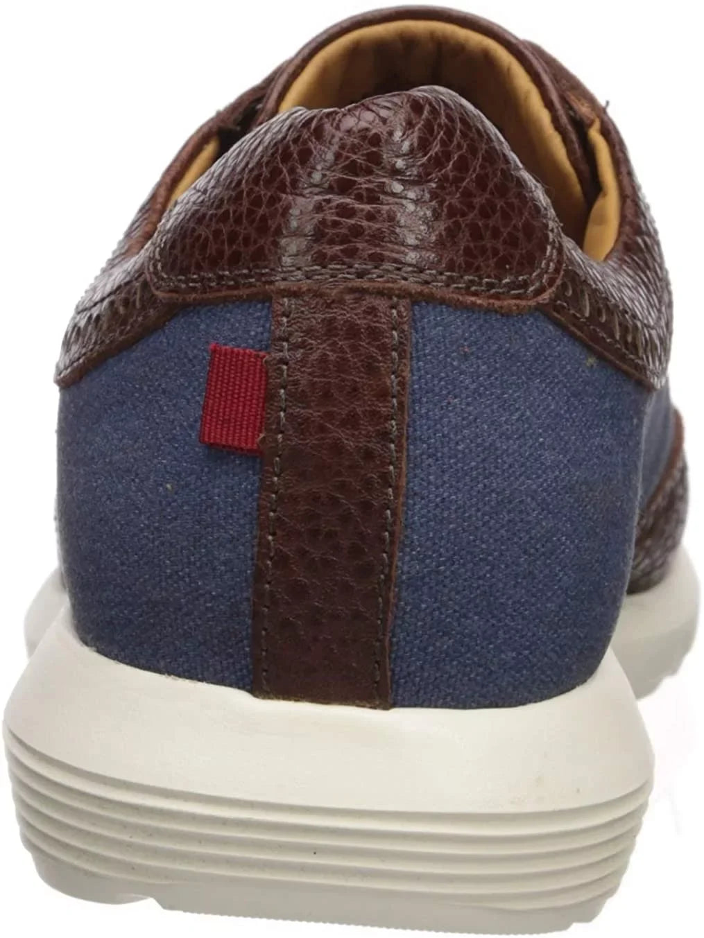 MARC JOSEPH NEW YORK Men's Leather Extra Lightweight Technology Fashion Wingtip Sneaker,Cognac/Pebble Jeans, 13 M
