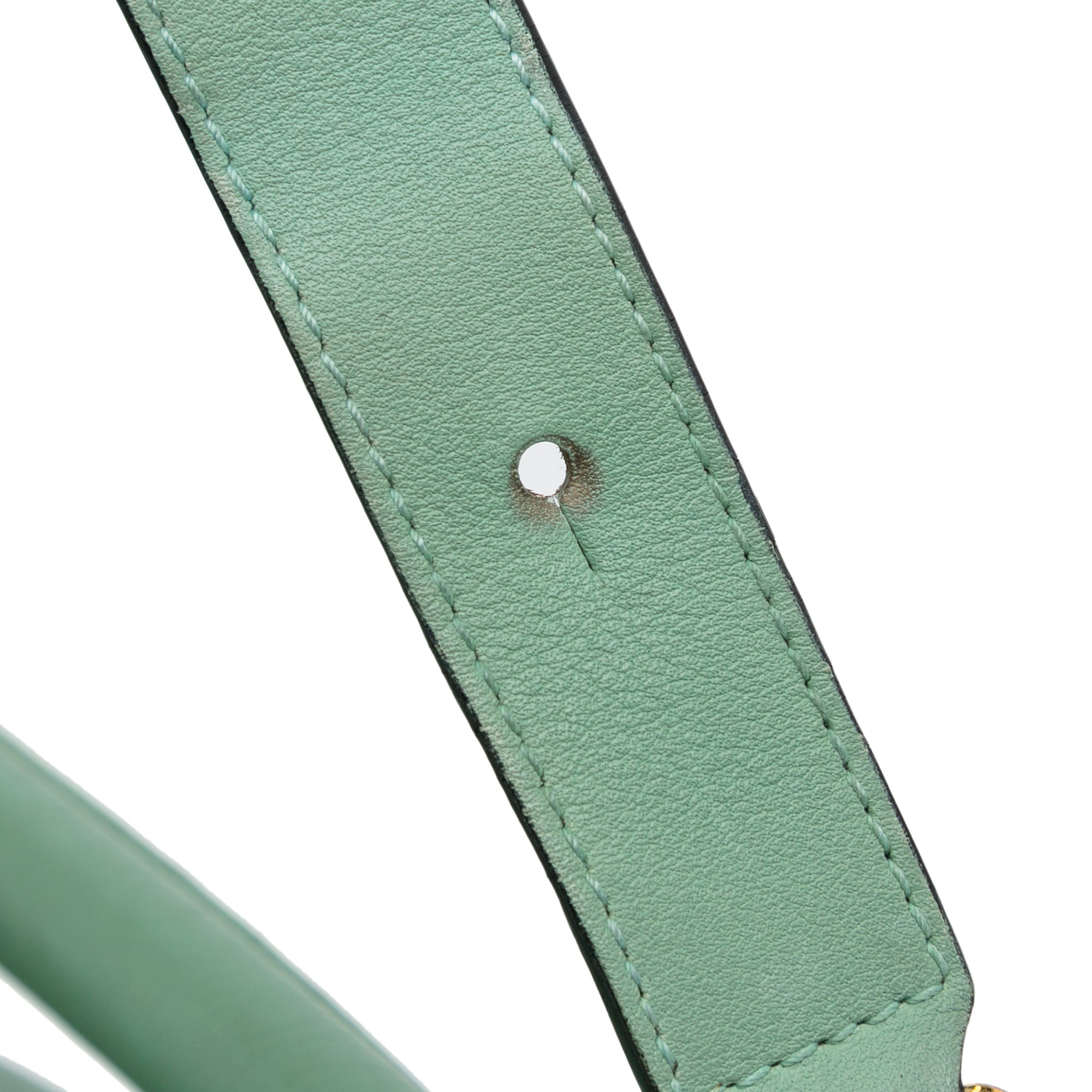 Pre-Owned Authenticated LOEWE Medium Puzzle Satchel Calf Leather Green Unisex (Good)