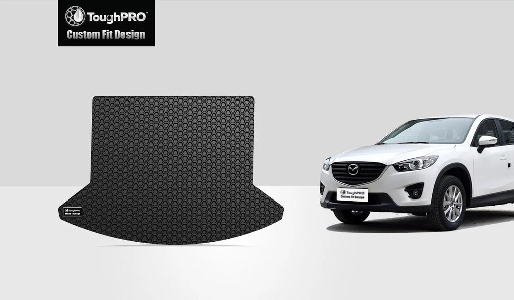 ToughPRO - Cargo Mat Compatible with Mazda CX-5 - All Weather Heavy Duty (Made in USA) - Black Rubber - 2019