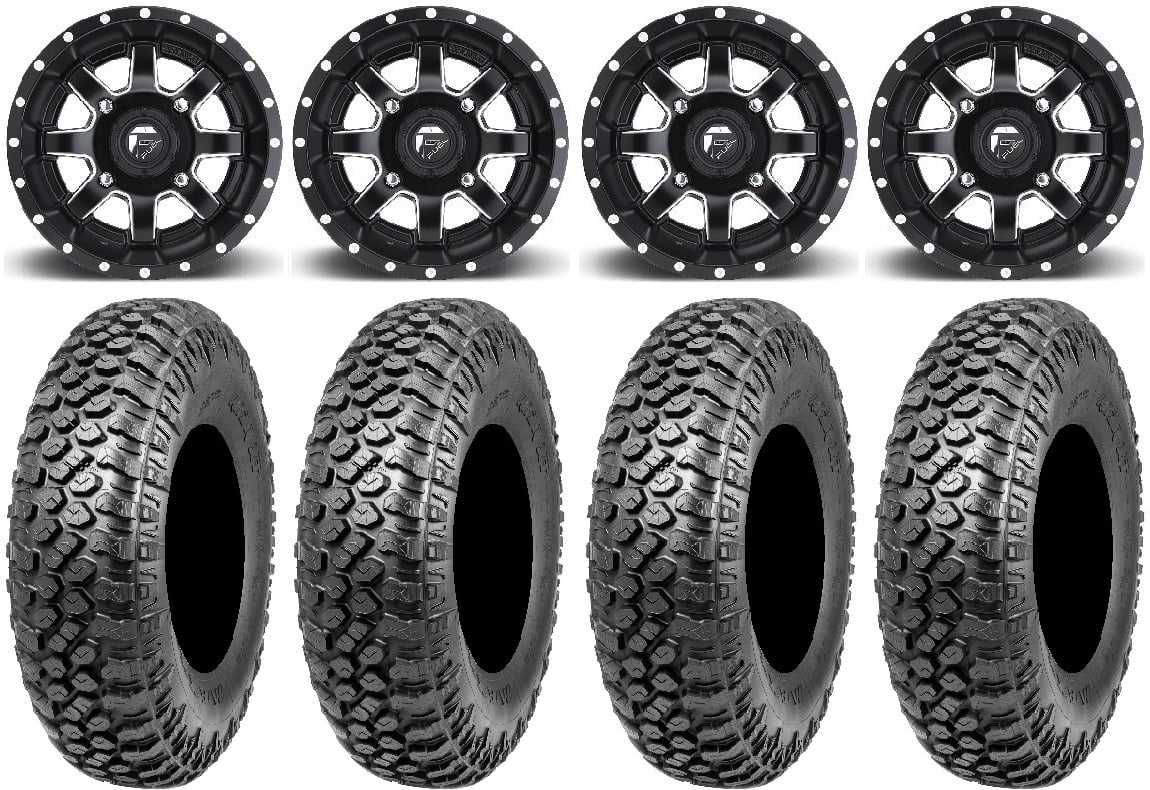Fuel Maverick Black 15" Wheels 33" RAZR XT Tires Polaris RZR XP 1000 / PRO XP / Ranger XP 900/1000