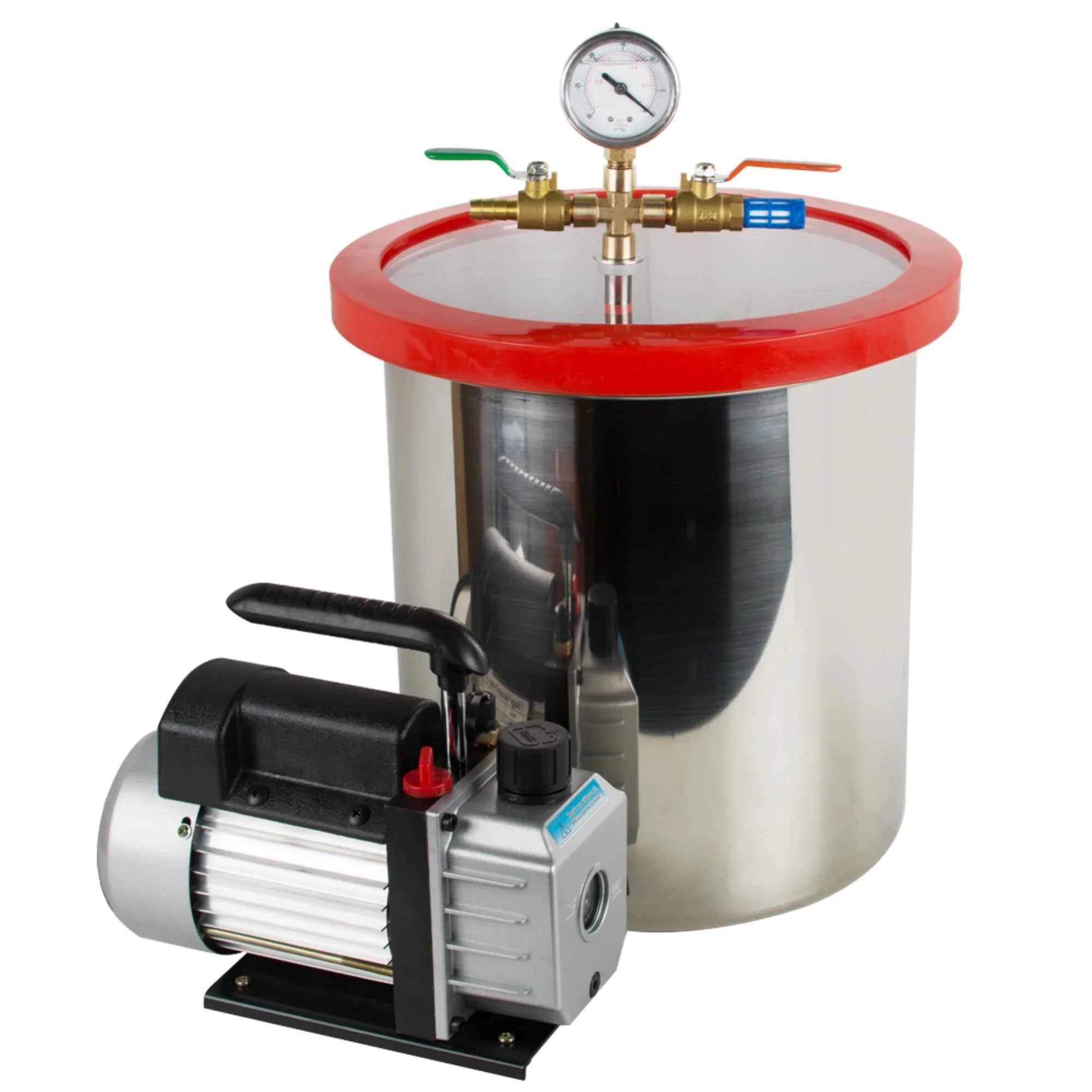 Effortlessly Remove Air Bubbles with our Stainless Steel Silicone Machine and Powerful Vacuum Pump Kit