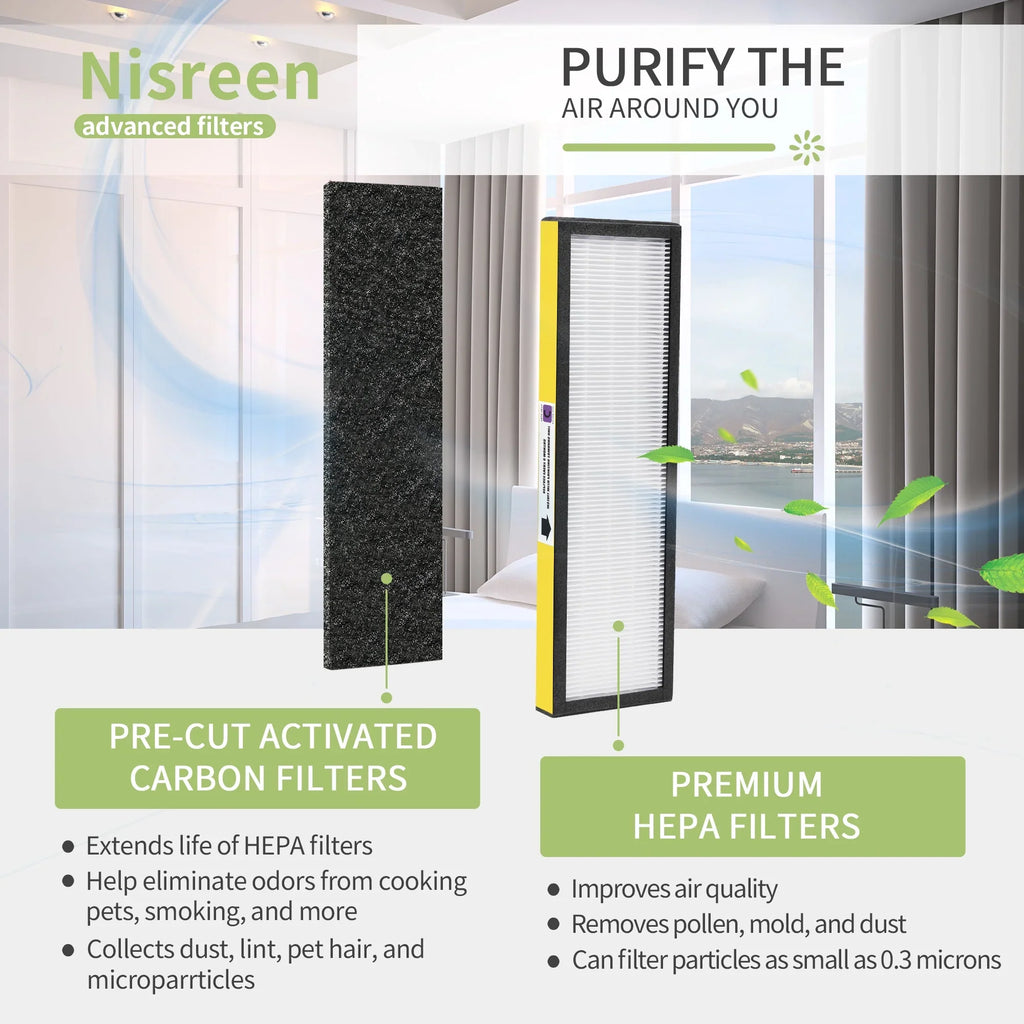 DAJDAH FLT5000 HEPA Filter C Replacement for Germ Guardian Air Purifier Filter Replacement FLT5000 FLT5111 AC5000 Models AC5250PT AC5000E AC5300B AC5350W | 4 HEPA and 6 Pre-Filter