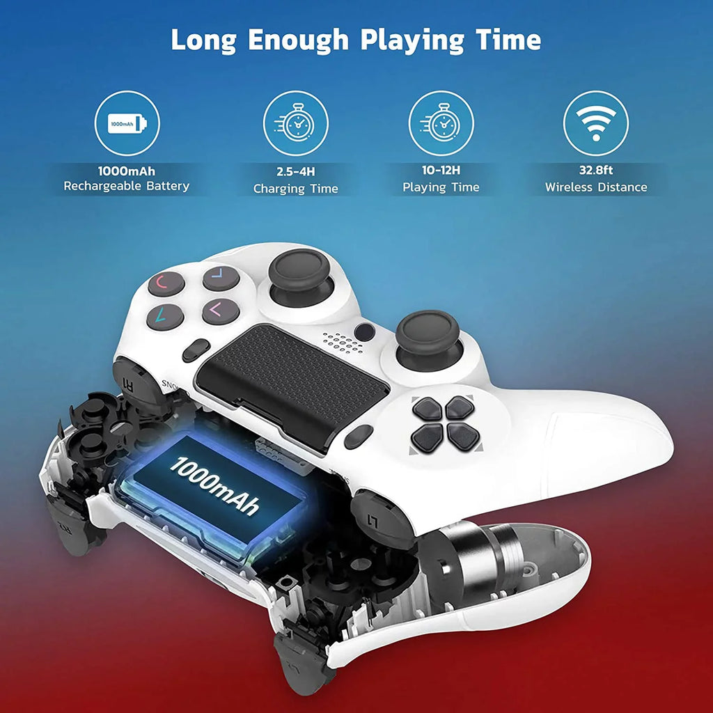 PRO Wireless GamePad Compatible with Galaxy S22 Ultra 5G Controller Plus 1,000 Battery/Built-In Speaker/Gyro/Remote BlueTooth Slim (White)
