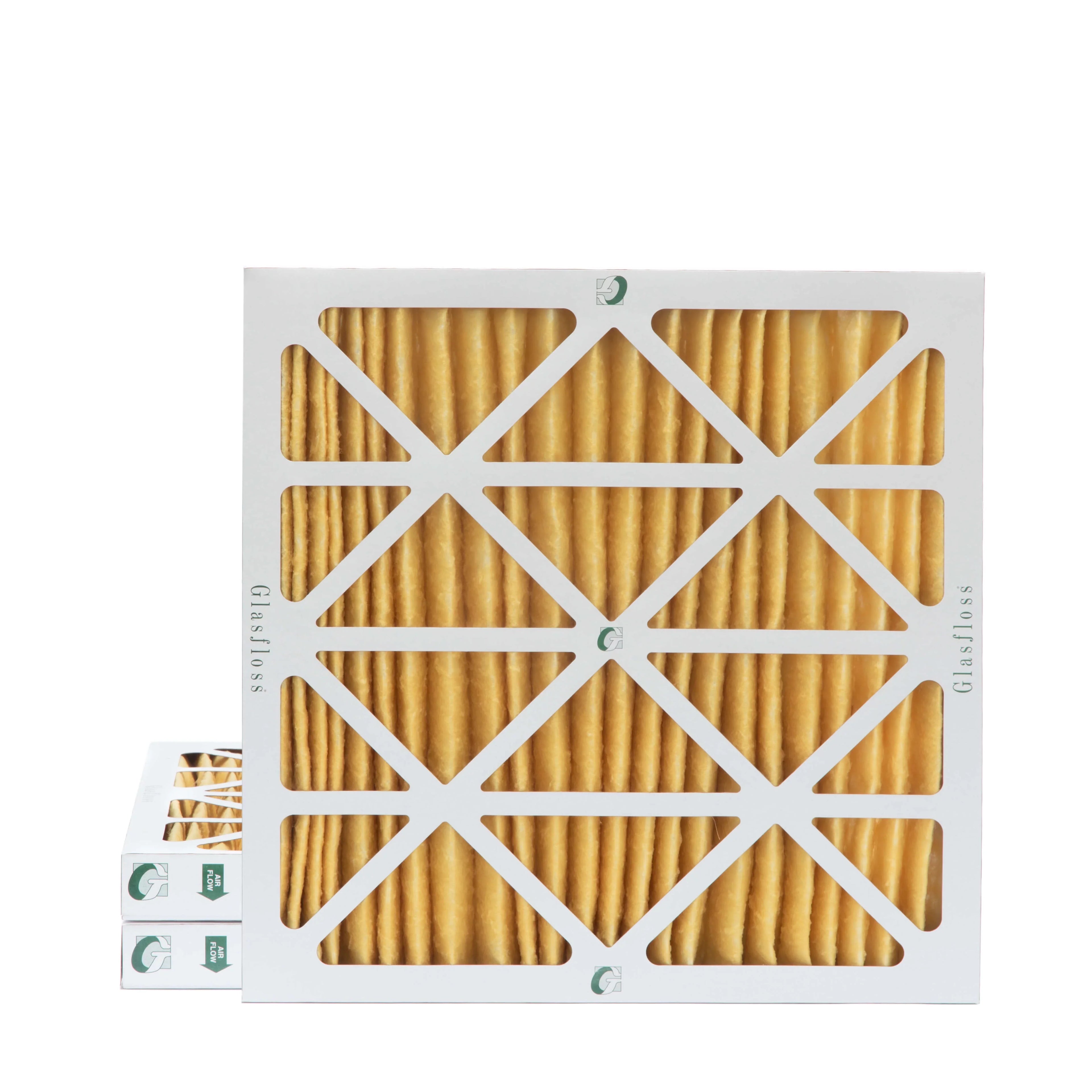 3 Pack of 18x18x2 MERV 11 Pleated 2" Inch Air Filters by Glasfloss. Actual Size: 17-1/2 x 17-1/2 x 1-3/4