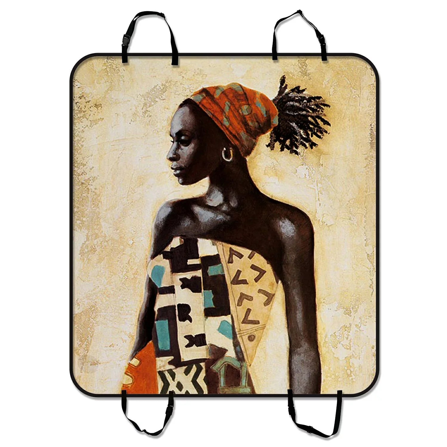GCKG Beautiful African Woman Pet Car Seat Cover Dog Car Seat Mat Hammock Cargo Mat Trunk Mat For Cars Trucks and SUV 54x60 inches