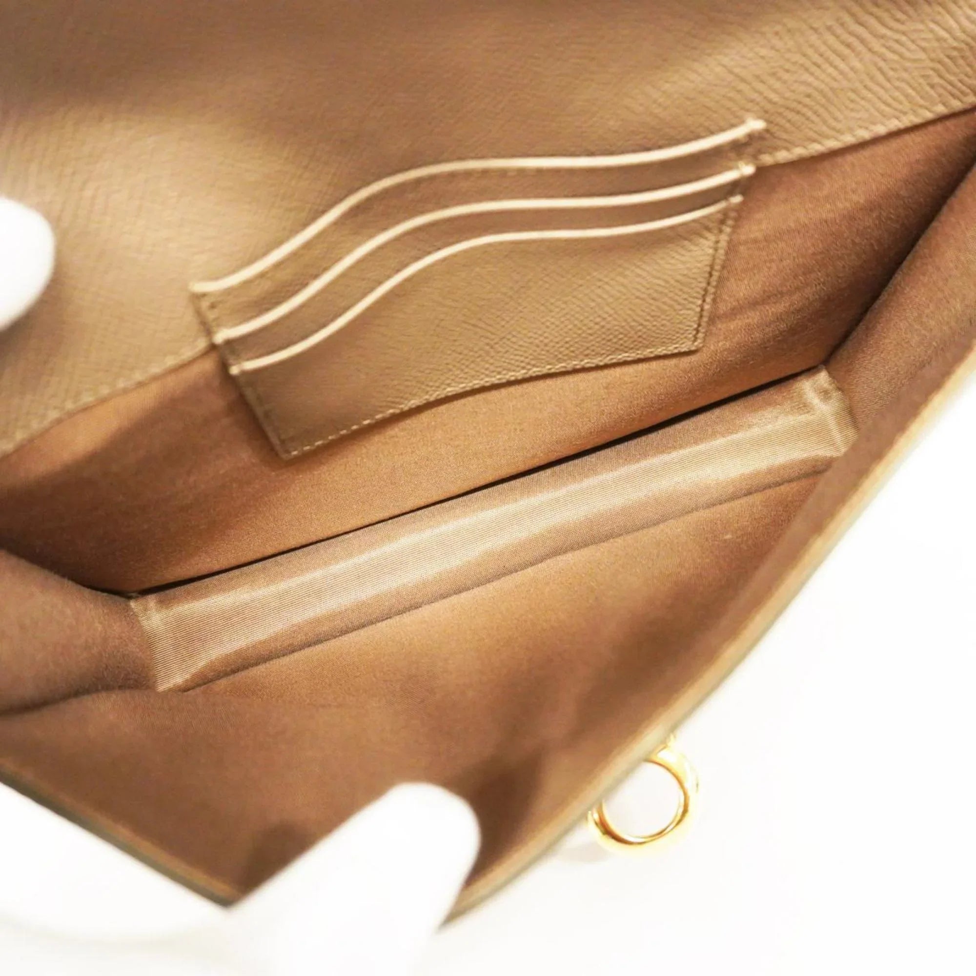 Pre-Owned Salvatore Ferragamo Shoulder Bag Gancini Leather Brown Women's (Good)
