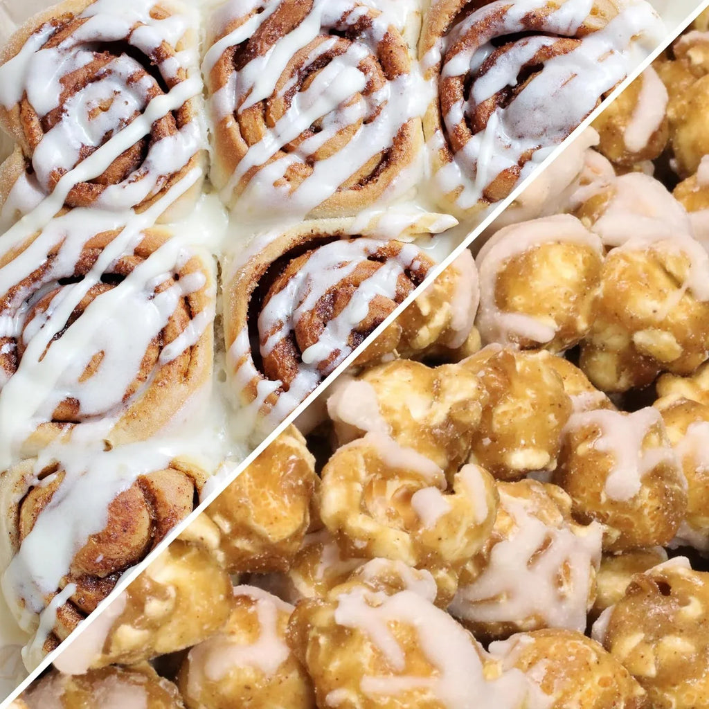 Grmet Cinnamon Swirl Popcorn By Its Delish, 5 Lbs Bulk Bag, – Festive Caramel Air Popped Sweet Crunchy Popcorn With White Glaze Corn Snack, Parties – Gluten Free, Vegan, Kosher