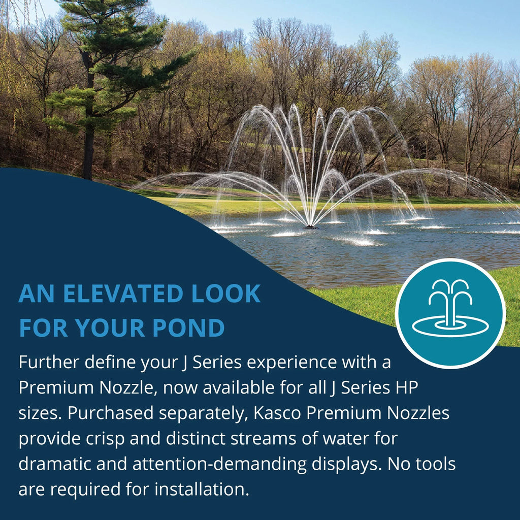 Kasco J Series 2 , 3 , 5 & 7-1/2 Magnolia Premium Fountain Nozzles Only (Fountain not Included)