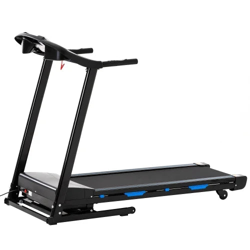 Home Treadmill with Automatic Incline: Foldable 3.5HP Electric Running Machine with Double Shock Absorption, Pulse Sensor, Bluetooth Speaker