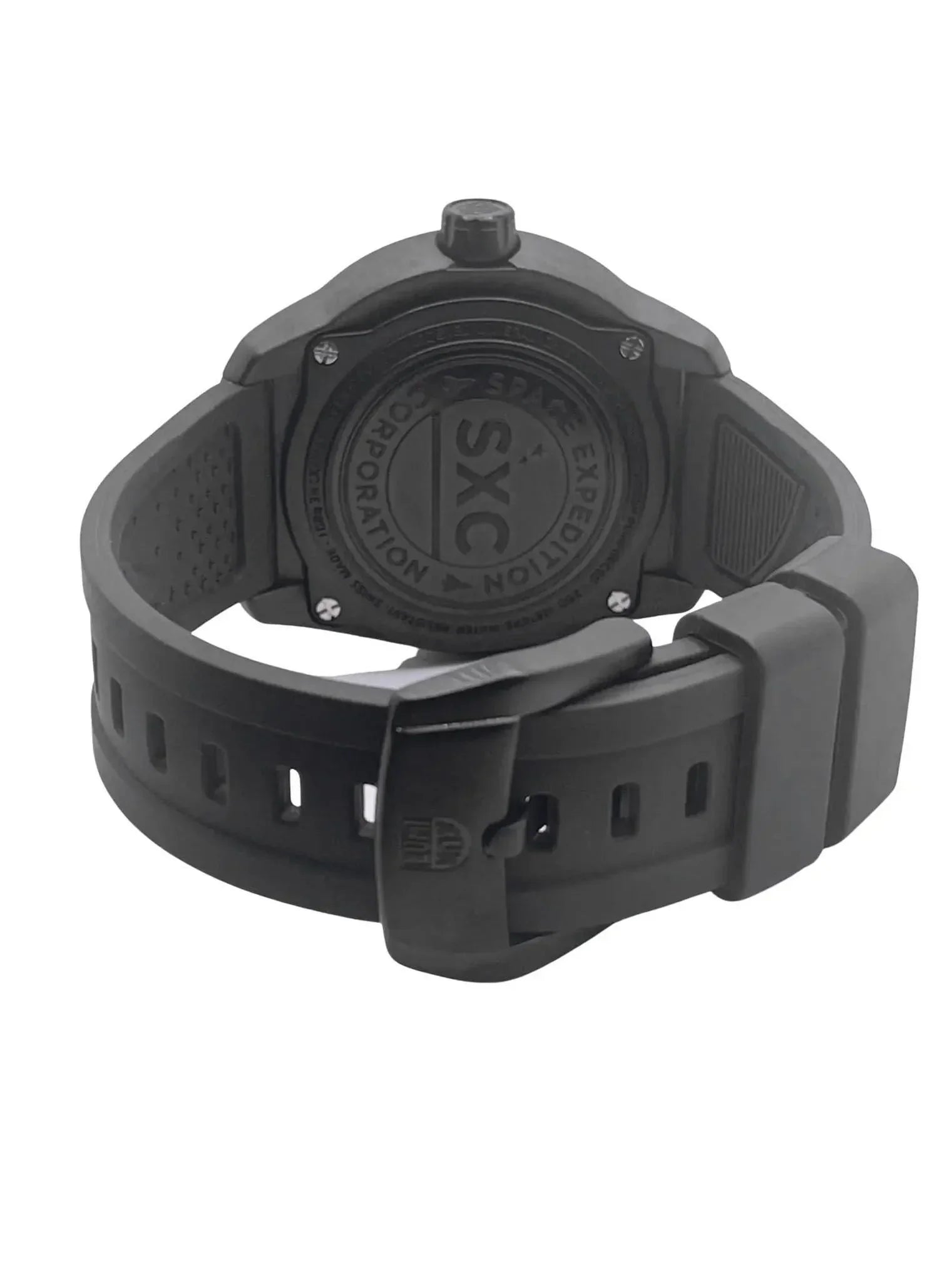 Pre-owned Luminox SXC Space PC GMT Black Dial Carbon Quartz Watch XU.5027 (Good)