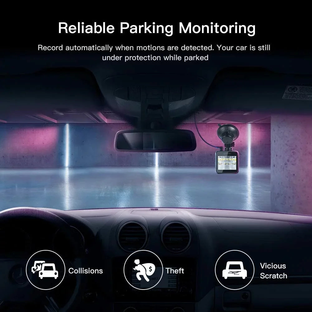 APEMAN Mini Dash Cam 1080P Dash Camera for Cars Recorder Super Night Vision, 170° Wide Angle, Motion Detection, Parking Monitoring, G-Sensor, Loop Recording