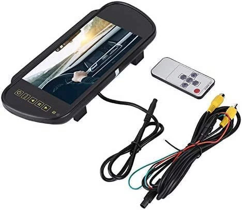 Bileeko 7 Inch Digital LCD Car Monitor Monitor for Parking Backup Camera with Bracket, Vehicle Rear View External Car Rearview Mirror, Car DVD Display