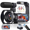 MARVUE 4K Video Camera for Youtube Camcorder 48MP 60FPS WiFi Vlogging 18X Digital Camera IR Night Vision