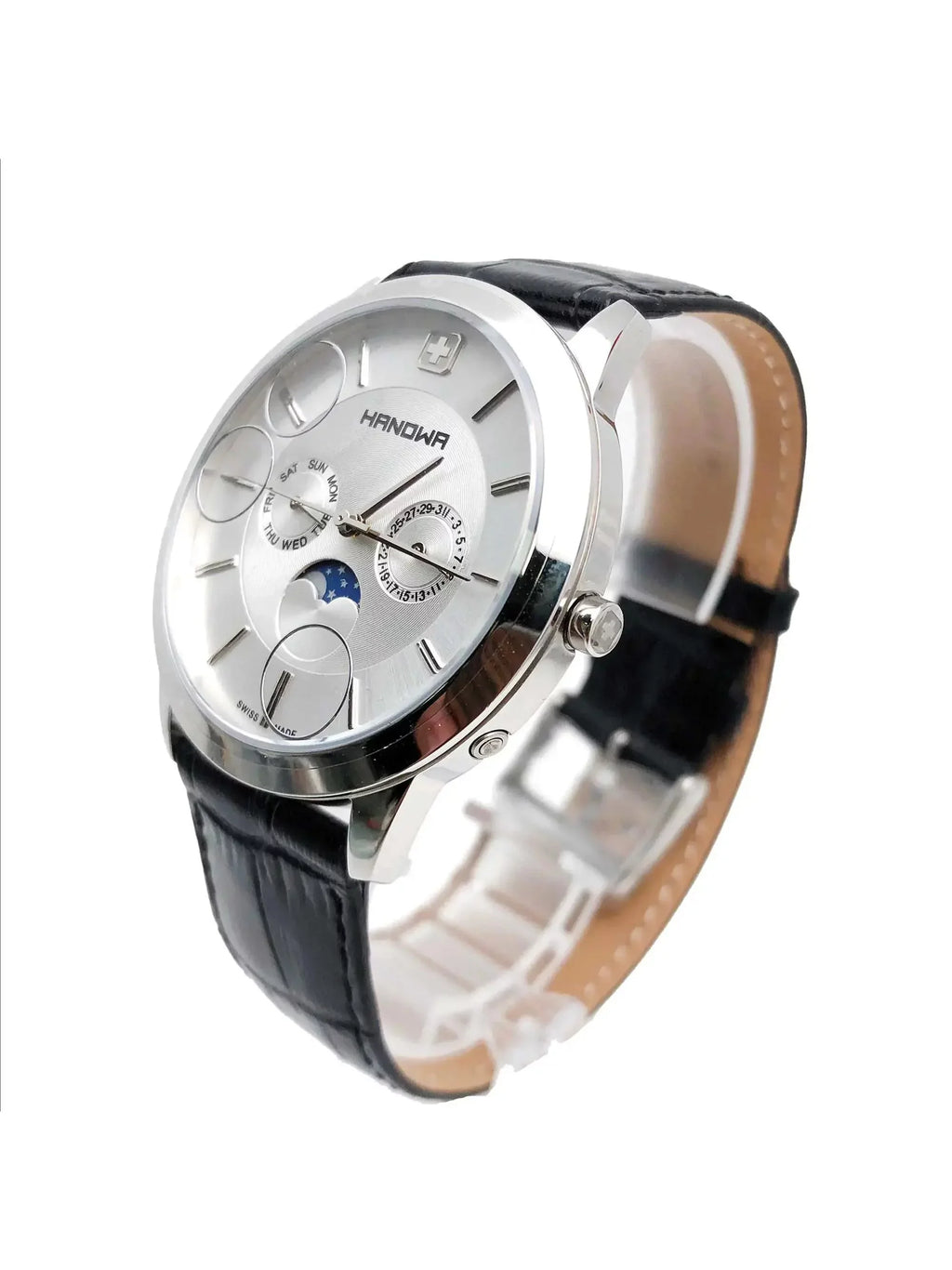 Hanowa Elements Moon Stainless Steel Silver Dial Mens Watch 16-4056.04.001