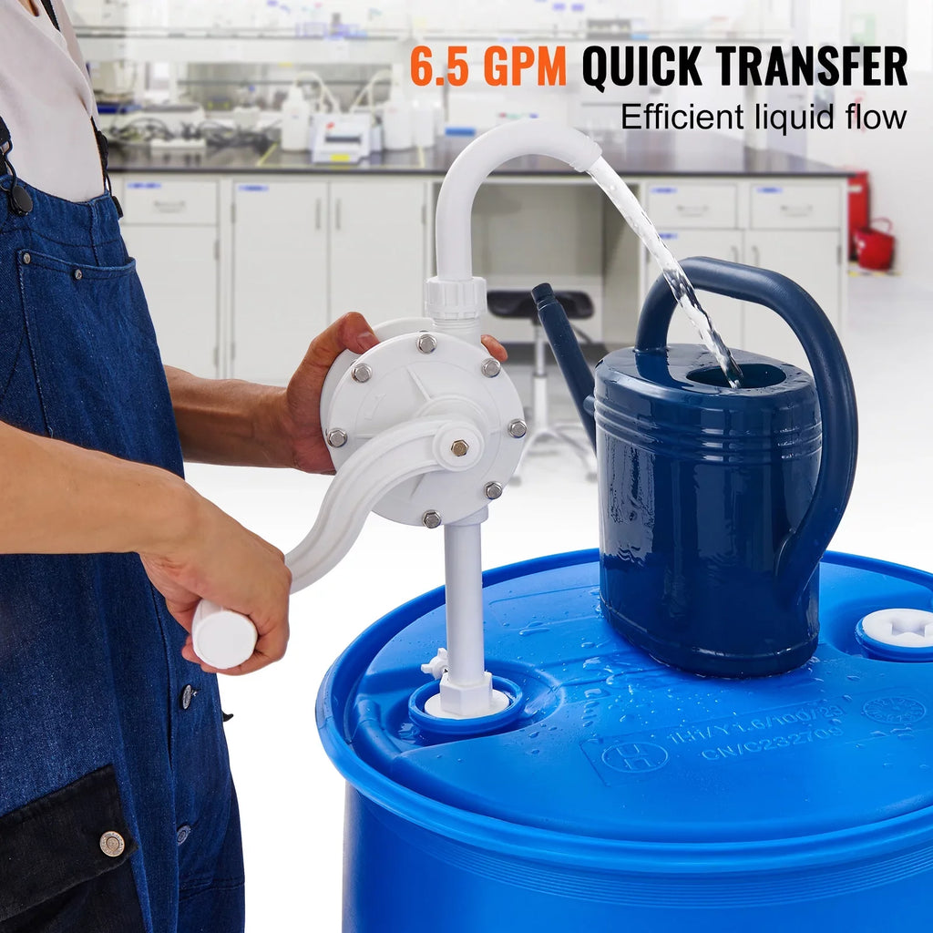 BENTISM Drum Rotary Barrel Pump Hand Crank Fluid Transfer Pump 5-55 Gallon Drums