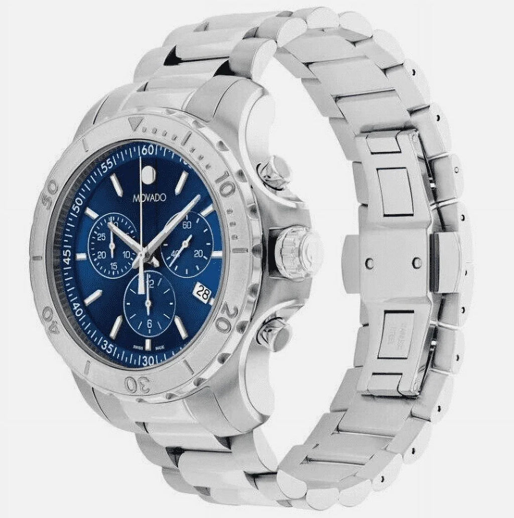 Movado Collection Series 800 Blue Dial Mens S/Steel Swiss Made Watch 2600151