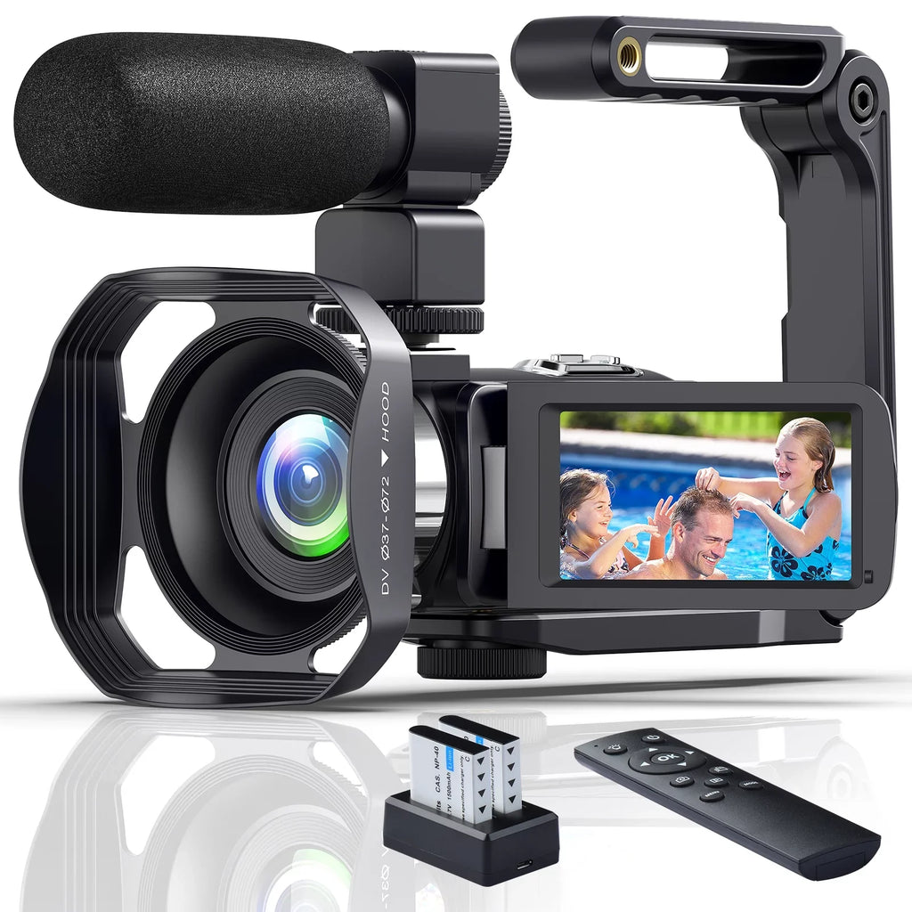 MARVUE 4K Video Camera for Youtube Camcorder 48MP 60FPS WiFi Vlogging 18X Digital Camera IR Night Vision