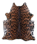 Employable PRINTED cowhide rugs for sale AMAZON JAGUAR ON BEIGE rug