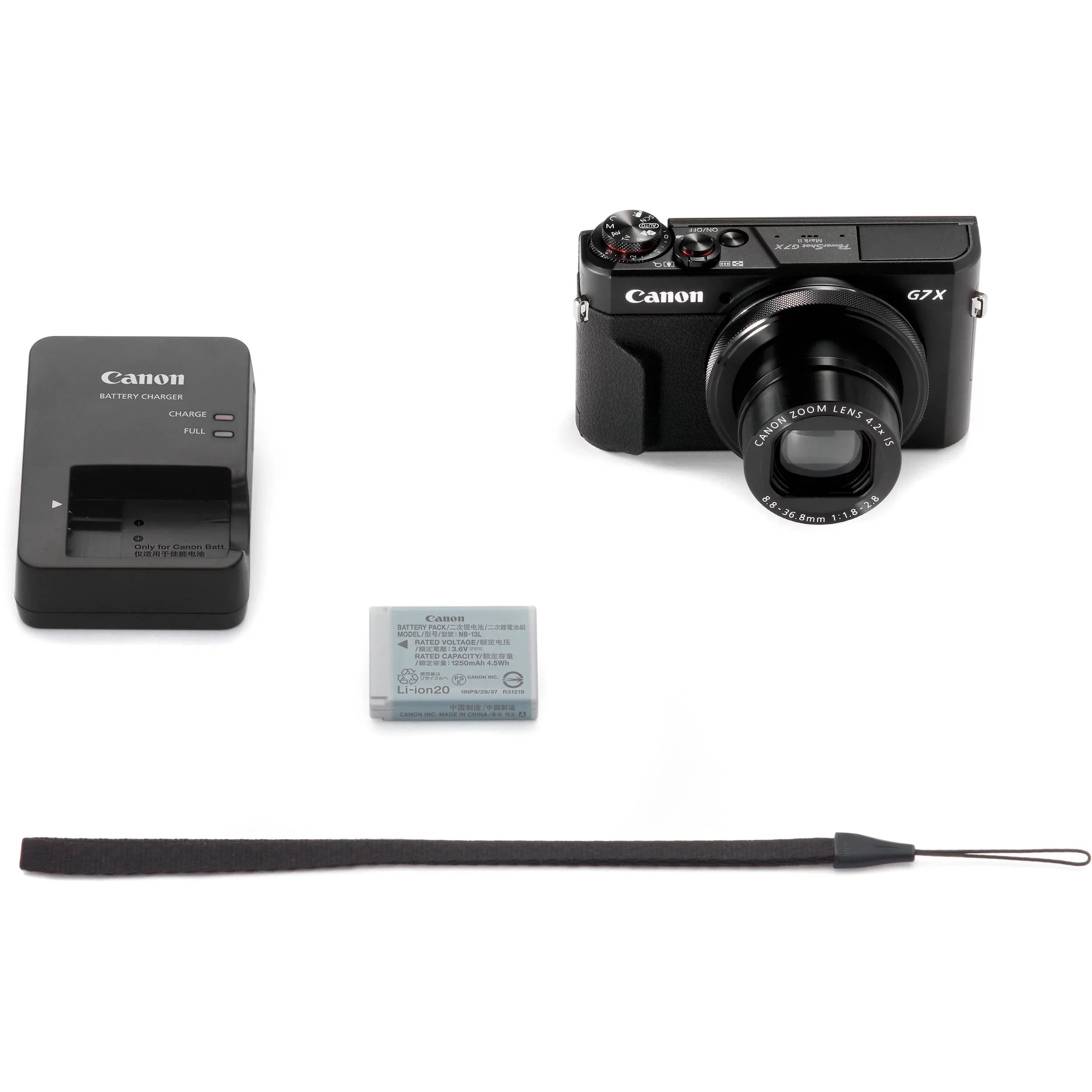 PowerShot G7 X Mark II Digital Camera (Black) with Essential Accessory Bundle - Includes: SanDisk Ultra 64GB SDXC Memory Card, Extended Life Replacement Battery, Tripod, Carrying Case & More