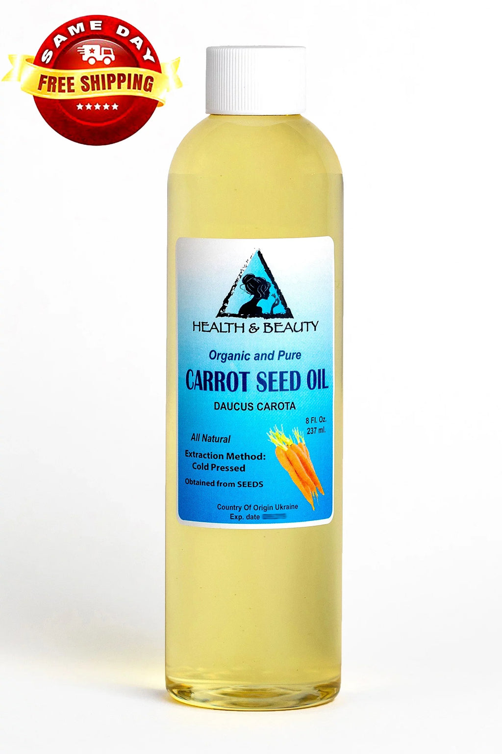 Carrot Seed Oil Organic Carrier Cold Pressed Premium Fresh 100% Pure 8 oz