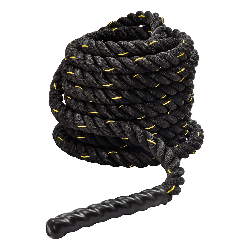 BalanceFrom Battle Rope 1.5 Inch Diameter Poly Dacron 50 FT Length, Heavy Ropes for Home Gym and Workout