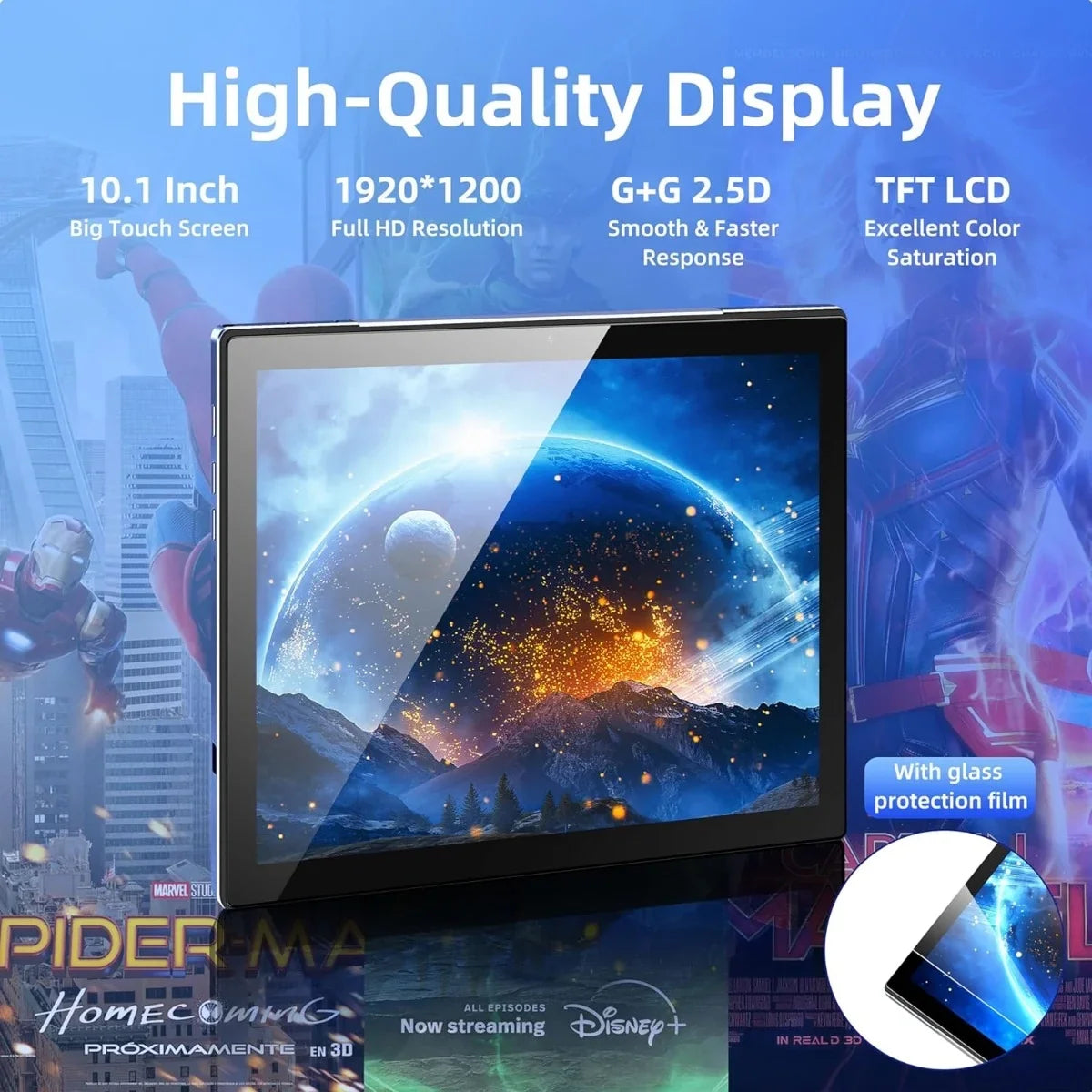 BYYBUO Tablet 10.1": Your Ultimate Entertainment Center with Full HD Display, FM Radio, Android 12