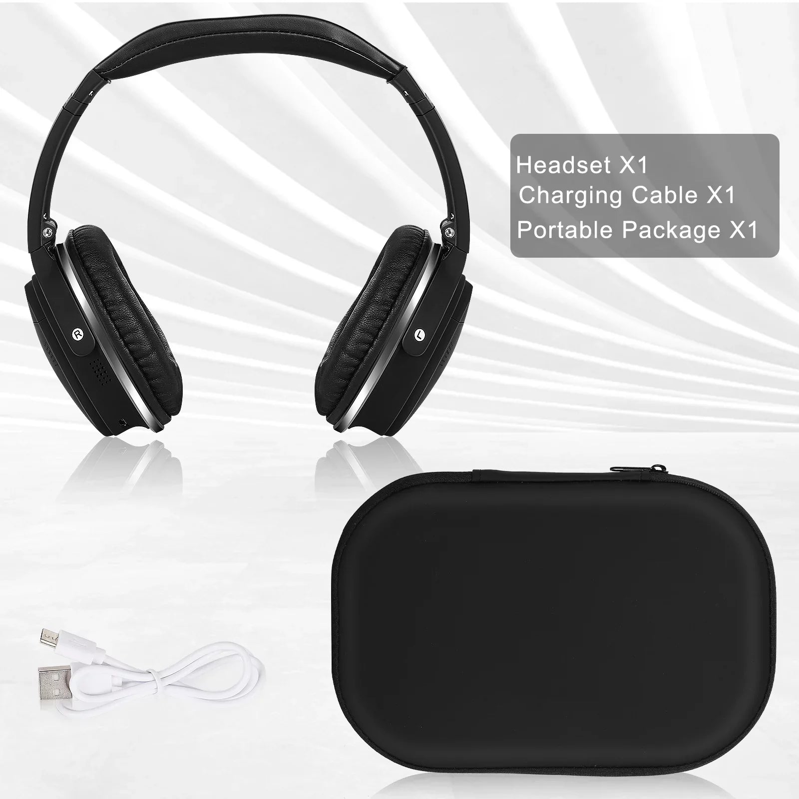 UrbanX UX35 Wireless Bluetooth Stereo Earphones with High Resolution Audio, Deep Bass, Superior Comfort Over The Ear Headphones with Mic for HTC Wildfire E2 Phone Call Support