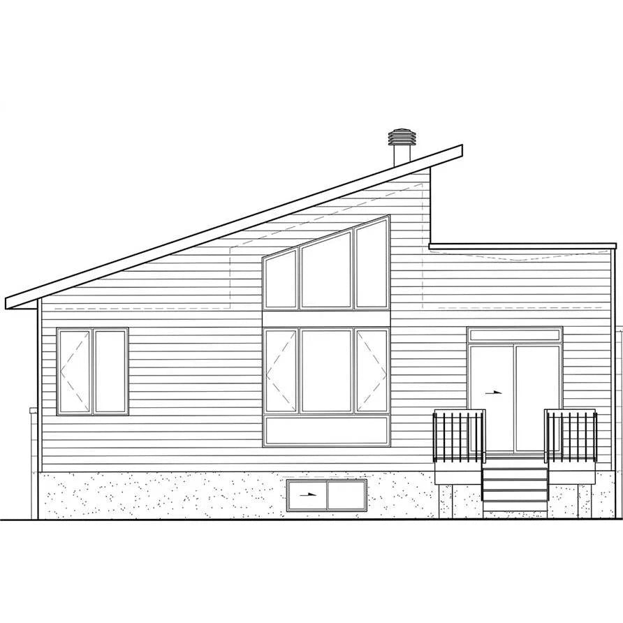 The House Designers: THD-7565 Builder-Ready Blueprints to Build a Tiny Contemporary House Plan with Basement Foundation (5 Printed Sets)