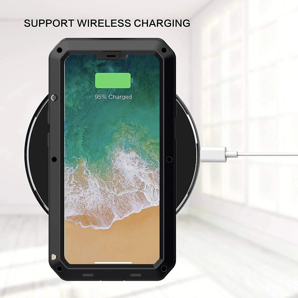 Gorilla Glass Aluminum Metal iPhone 11 Pro Case (Silver) Heavy Duty Military Grade Shockproof and Scratch Resistant Protection, Rugged Outdoor Travel