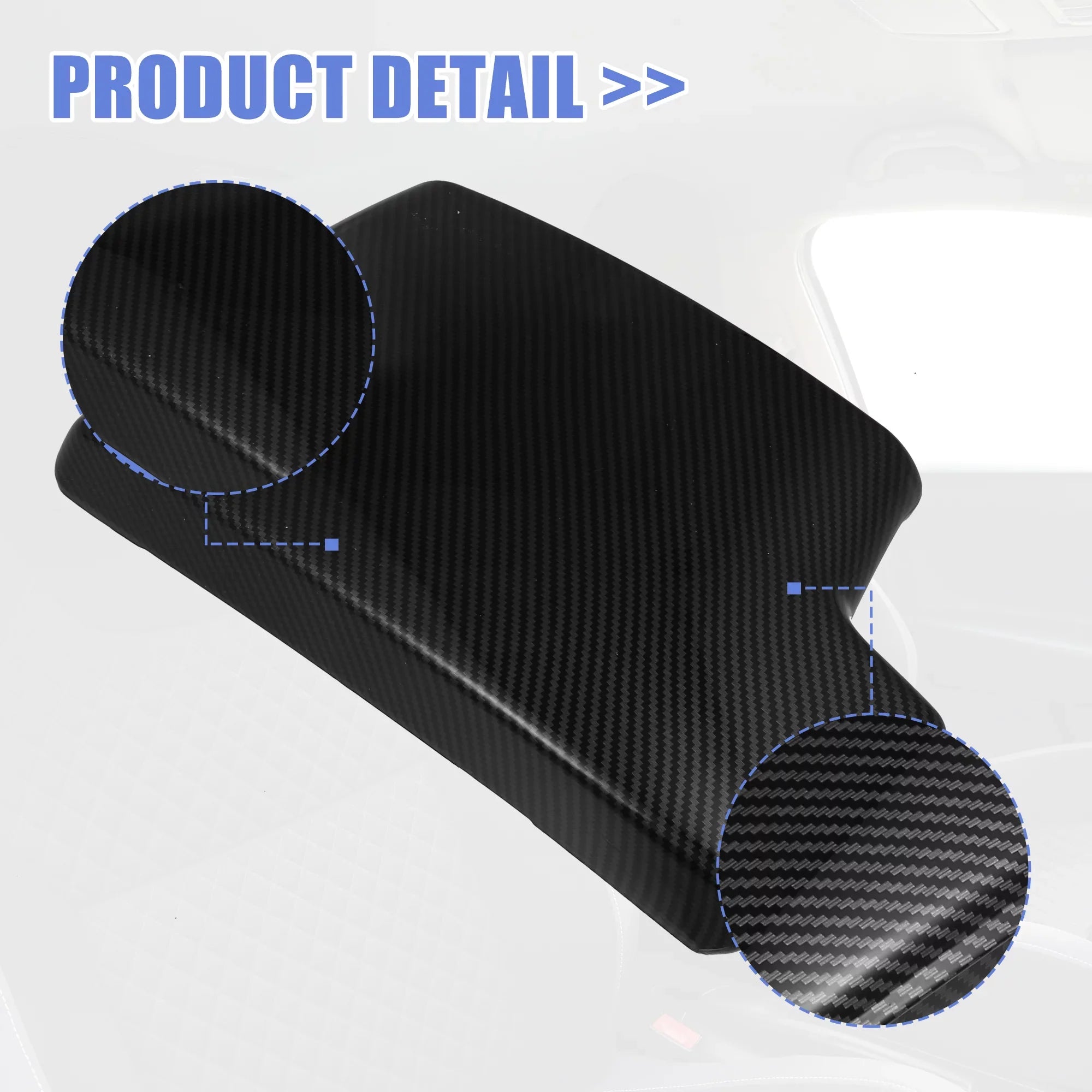 Unique Bargains Car Center Armrest Box Cover Carbon Fiber Pattern Console Storage Box Protector for BMW 3 Series E90 E91