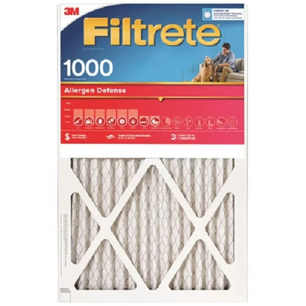 3M 9803-4 20" x 25" x 1" Red MPR 1000 Filtrete 3 Month Disposable Pleated Air Filter - Quantity of 4