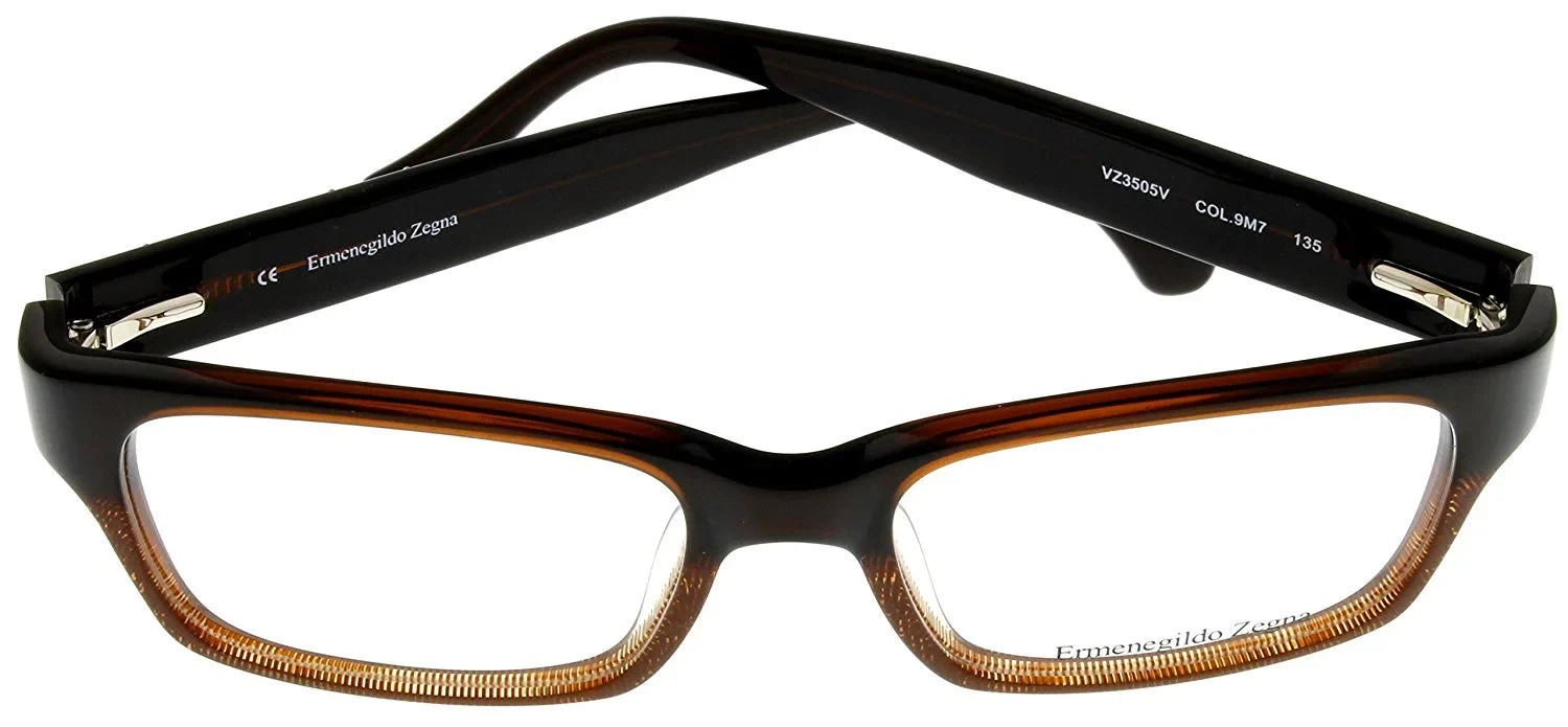 Ermenegildo Zegna Prescription Eyeglasses Frames Unisex Rectangular VZ3134M 0627 Satin Gunmetal Size: Lens/ Bridge/ Temple: 55-17-135