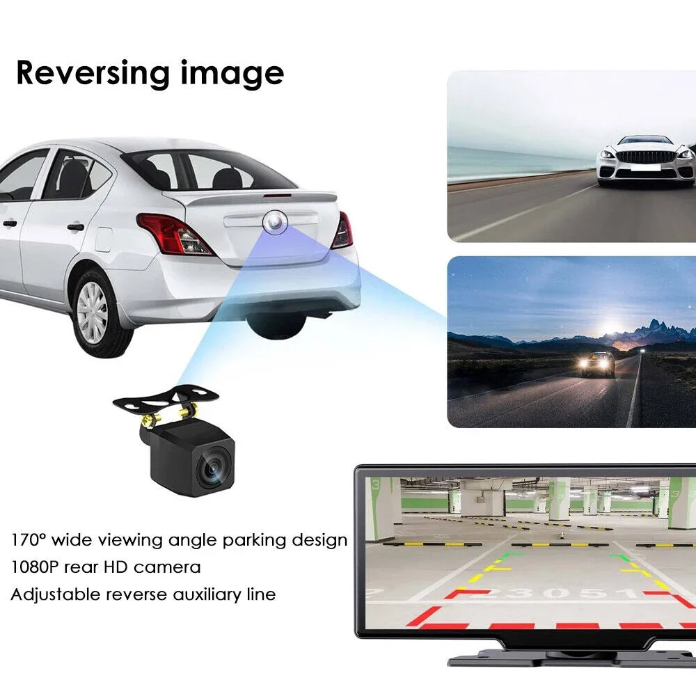 Paddsun 2K Wireless 10.26'' Touch Display Dual Channel Wifi Car DVR Dash Camera Android Auto ".