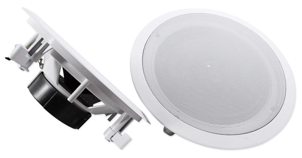 Rockville RPA40BT 4-Room Home Audio Kit Receiver+(8) 8" White Ceiling Speakers