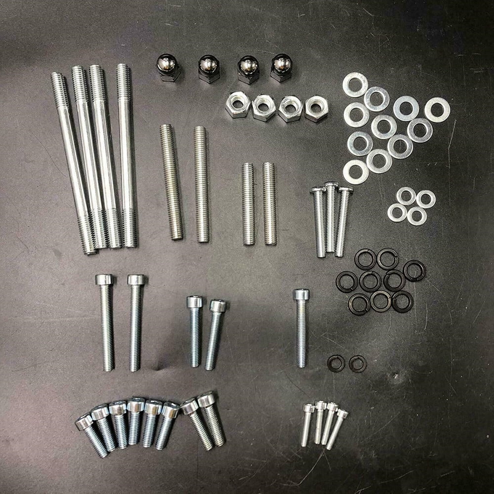 DONSP1986 Motor Bolts, Studs, Screws, Washers Set for 2 Stroke yd100/66cc/80cc Engine Kit Gas Bike