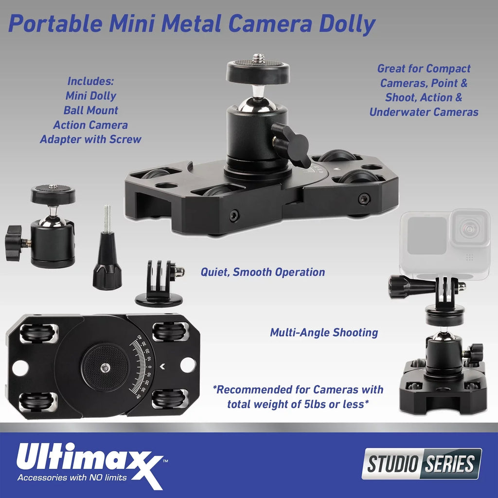 Ultimaxx Advanced Insta360 GO 3 Action Camera Bundle (128GB) - Includes: 1/4” Screw Adapter for Action Cam Mounts, Mini Metal Dolly & More (25pc Bundle)