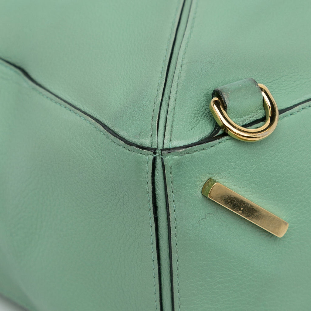 Pre-Owned Authenticated LOEWE Medium Puzzle Satchel Calf Leather Green Unisex (Good)