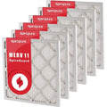 SpiroPure 17x25x1 MERV 11 Pleated Filter Air Filters - Made in USA (6 Pack)