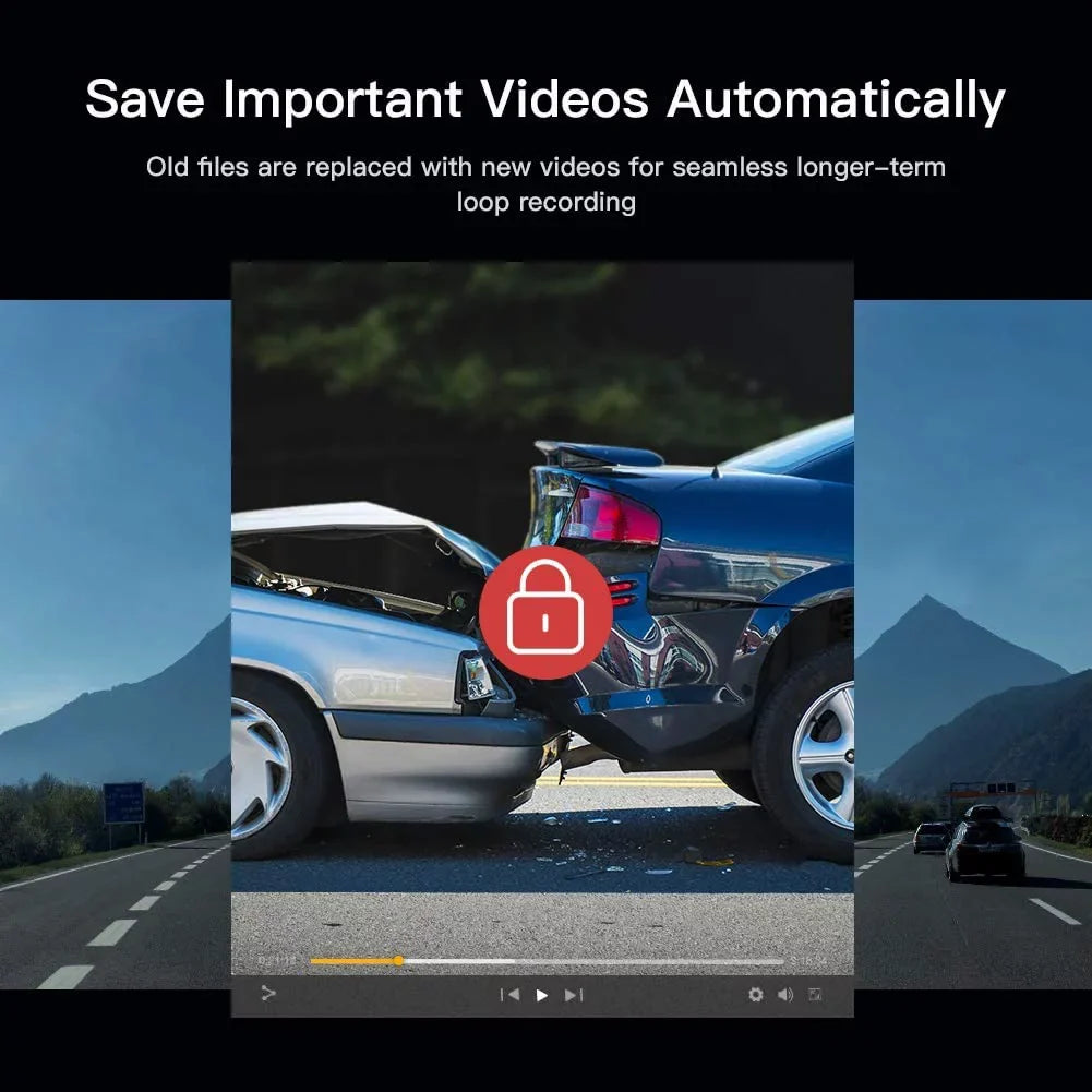 APEMAN Mini Dash Cam 1080P Dash Camera for Cars Recorder Super Night Vision, 170° Wide Angle, Motion Detection, Parking Monitoring, G-Sensor, Loop Recording