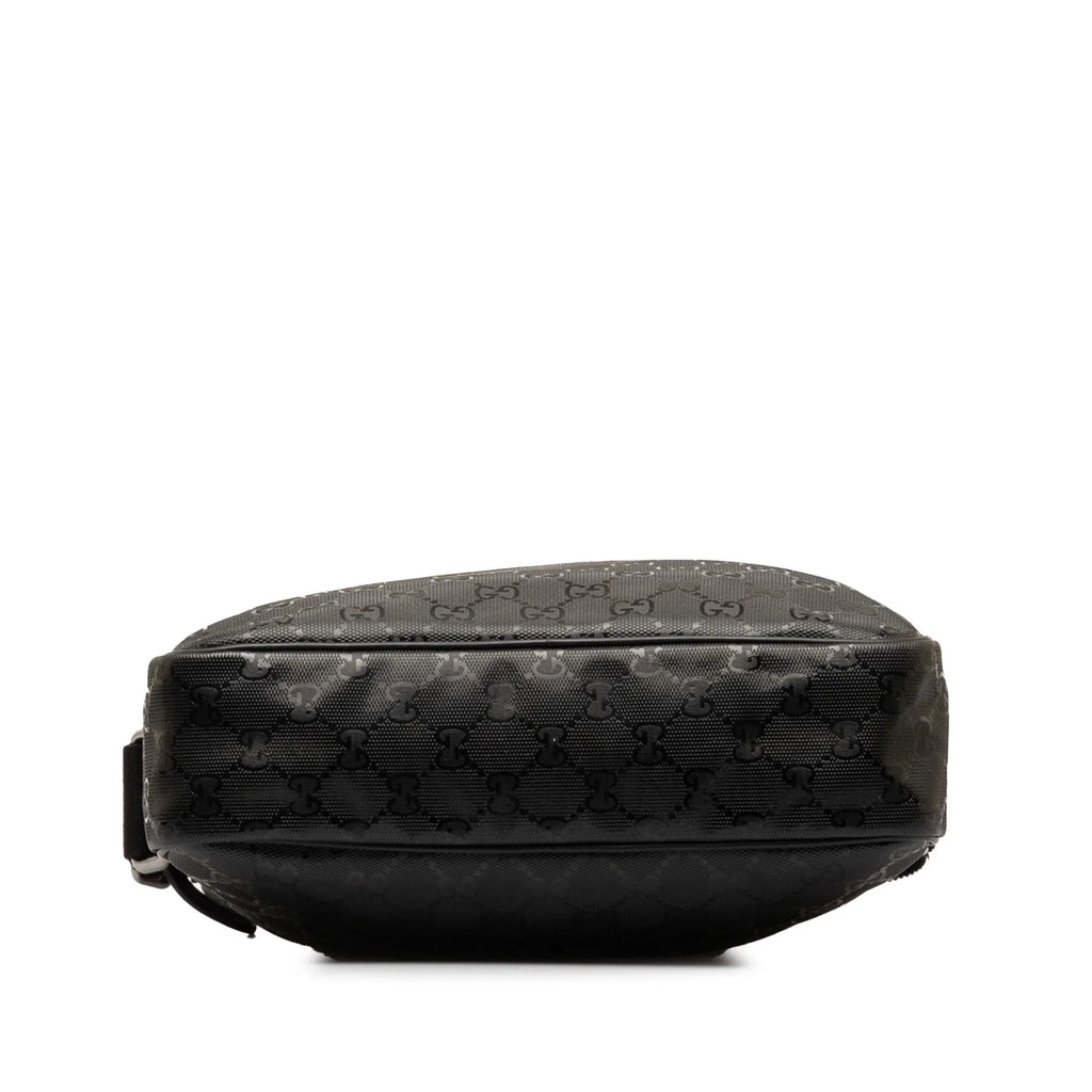 Pre-Owned Authenticated Gucci GG Imprime Crossbody Bag Coated Canvas Fabric Black Unisex (Good)