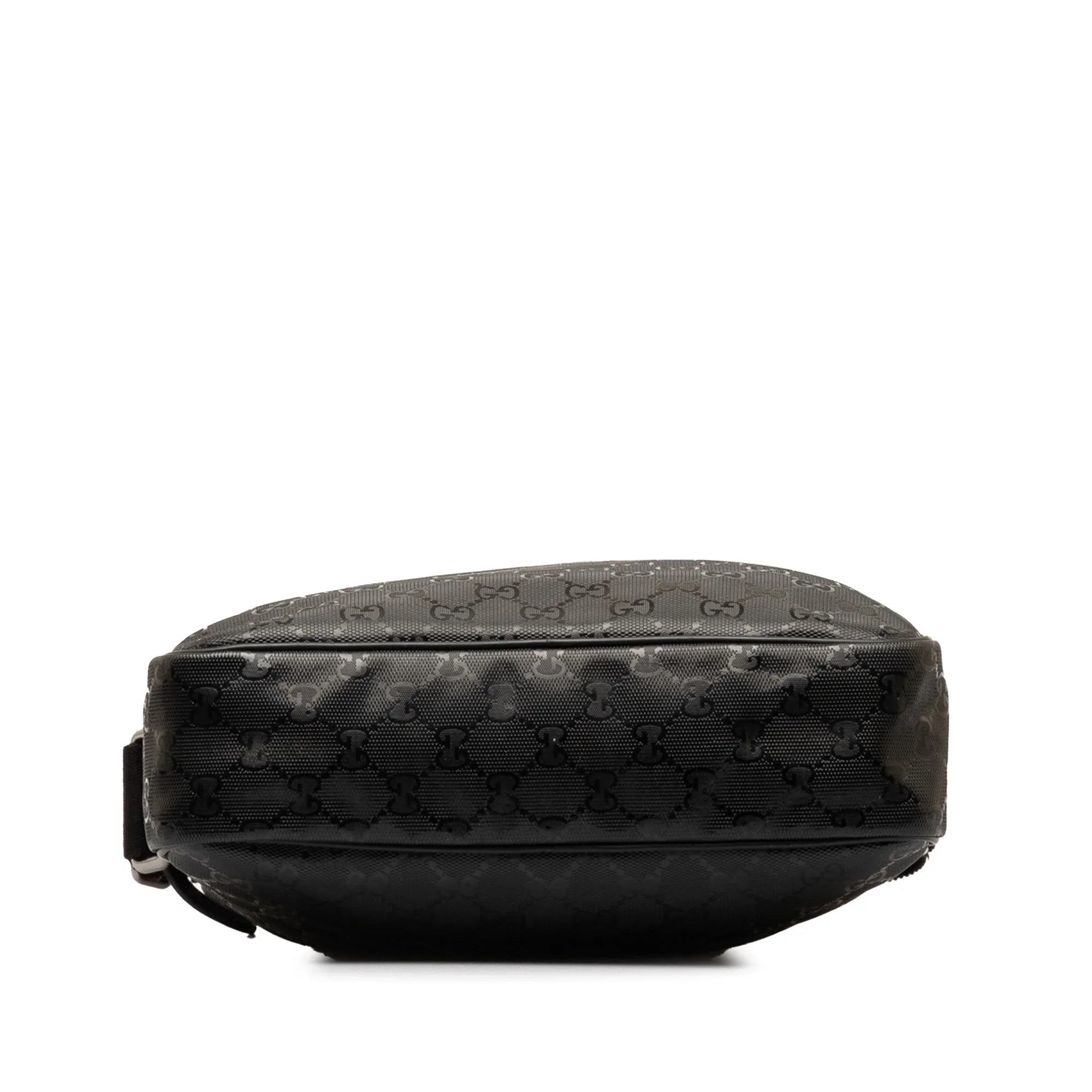 Pre-Owned Authenticated Gucci GG Imprime Crossbody Bag Coated Canvas Fabric Black Unisex (Good)