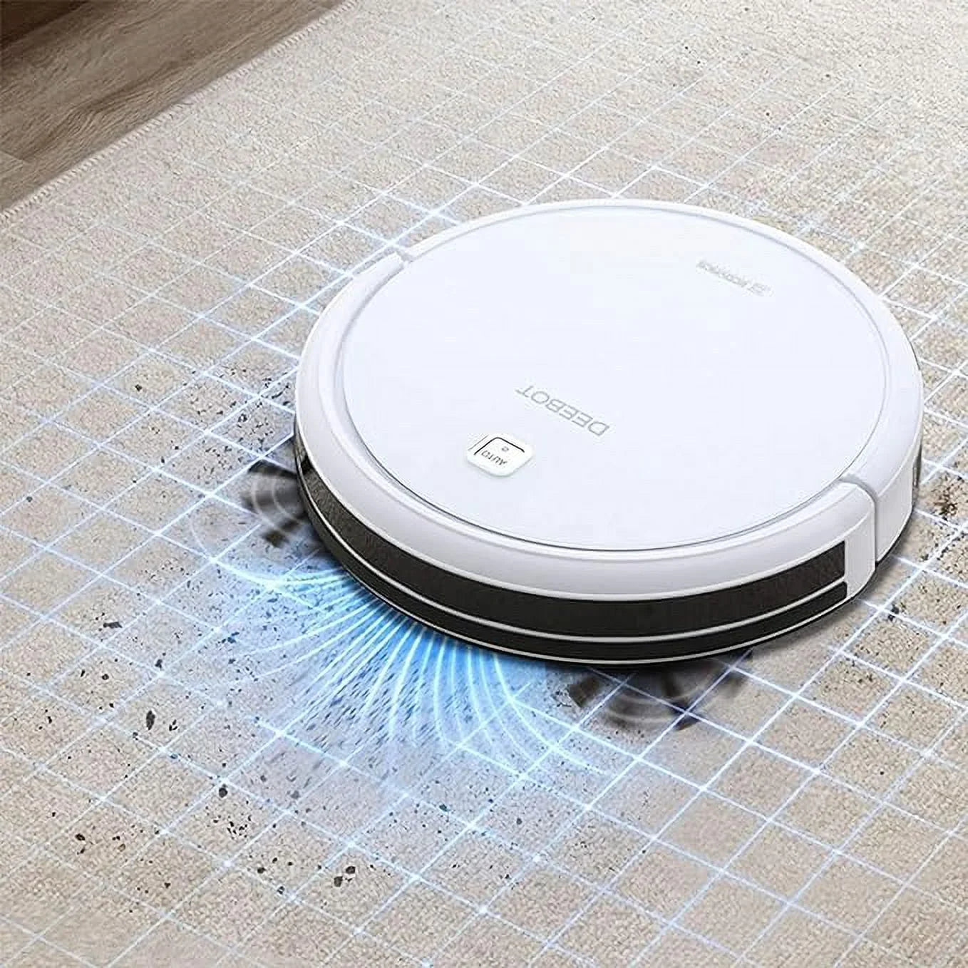 Open Box Ecovacs DN622.31 Robotics Deebot N79W Robotic Vacuum Cleaner White and Lavender