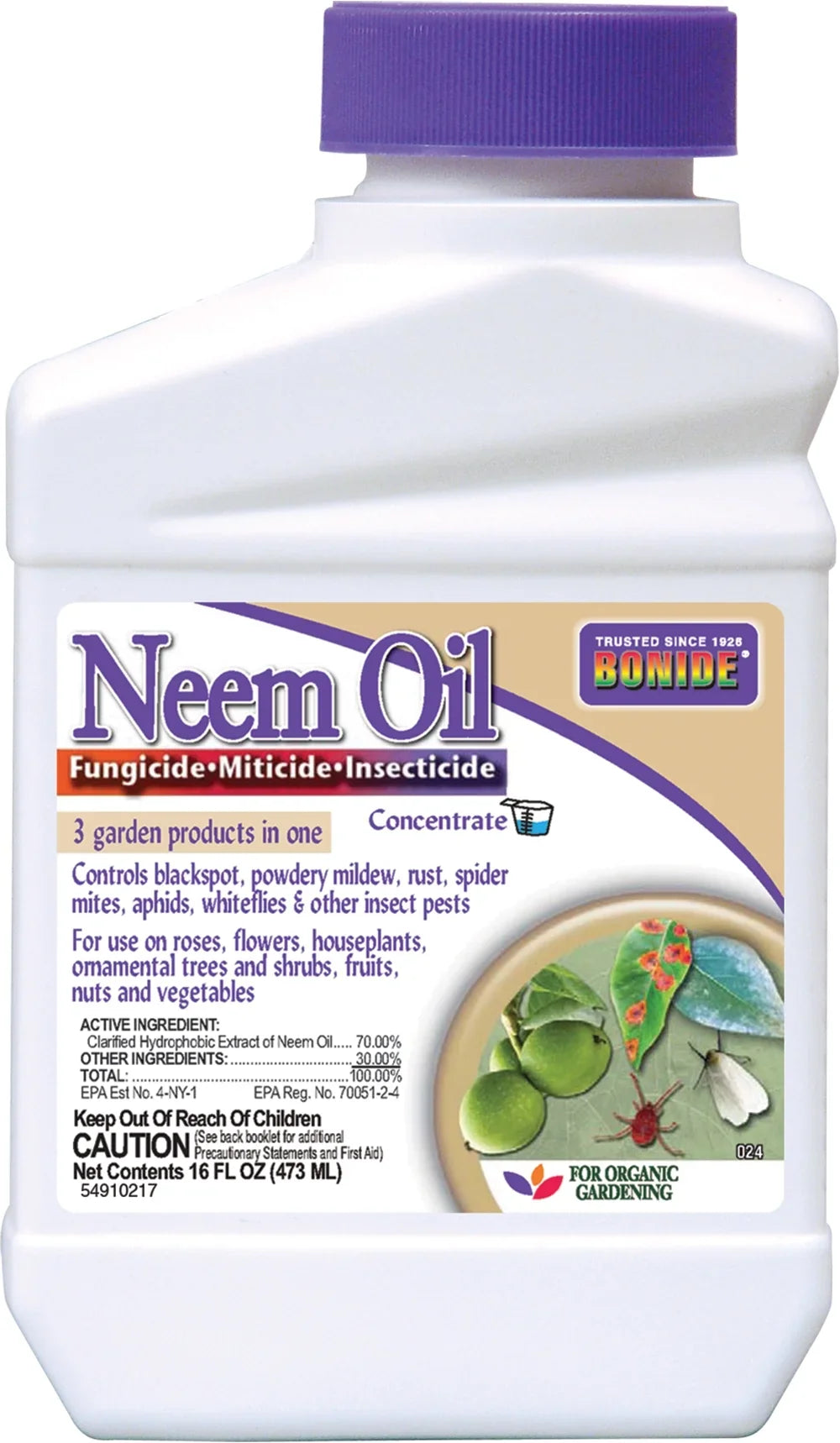 Bonide 024 Concentrate Neem Oil Insect Repellent, 16-Ounce