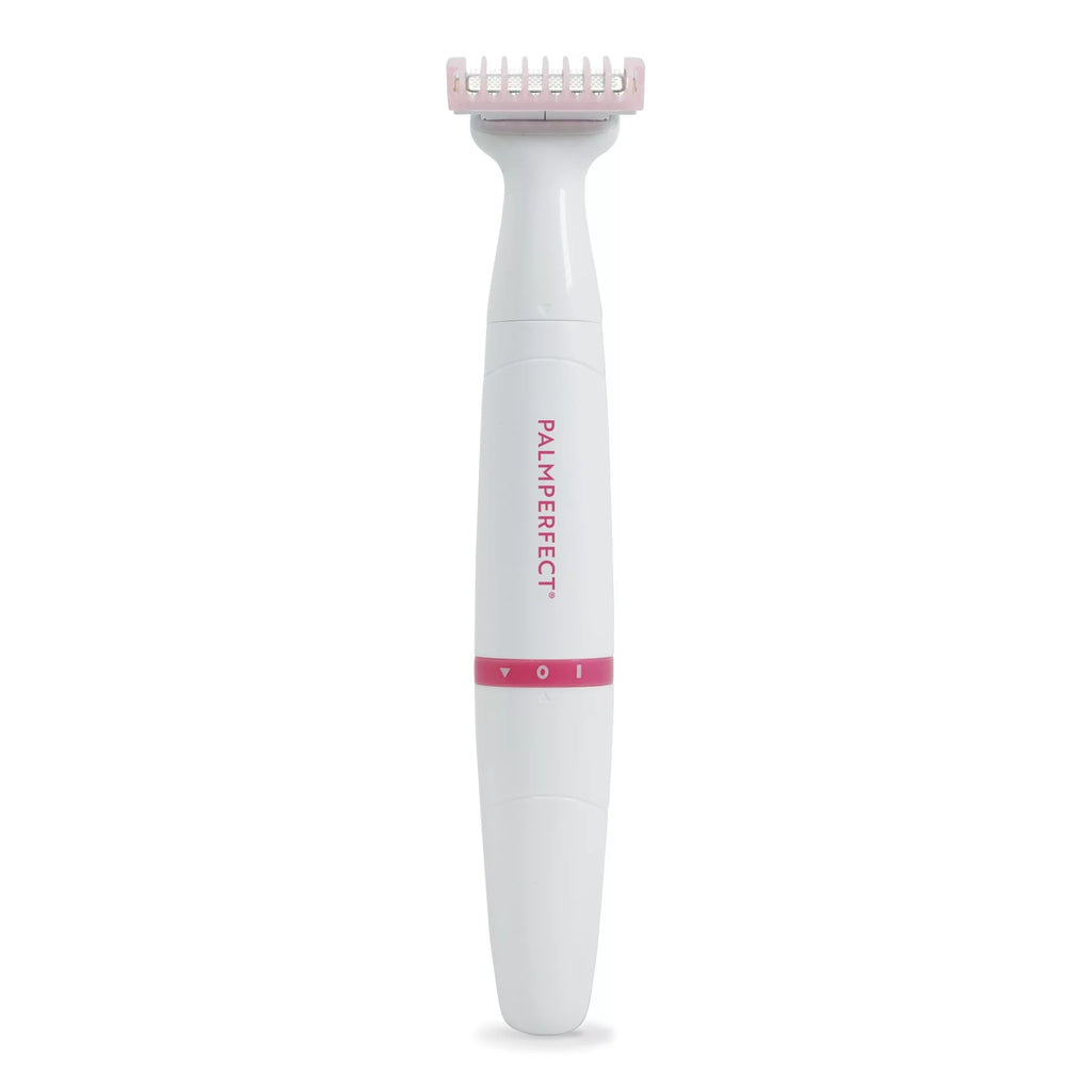 PALMPERFECT Total Grooming System, 3 Interchangeable Heads, Liquid Resistant, Female Electric Shaver