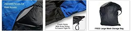 Custom Contour Fit Weatherproof Jet Ski Cover for Kawasaki 900 ZXI 1995-1998 - Blue/Black Color - All Weather - Trailerable - Protect from Rain & Sun! Includes Trailer Straps & Storage Bag