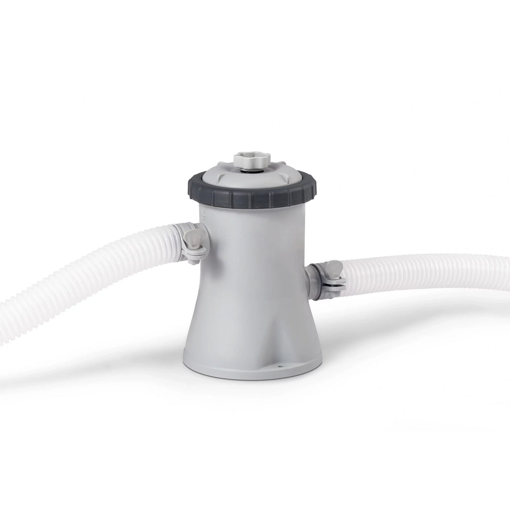 Intex 26701EH 10ft x 30in Prism Frame Above Ground Circle Swimming Pool & Filter Pump, Gray