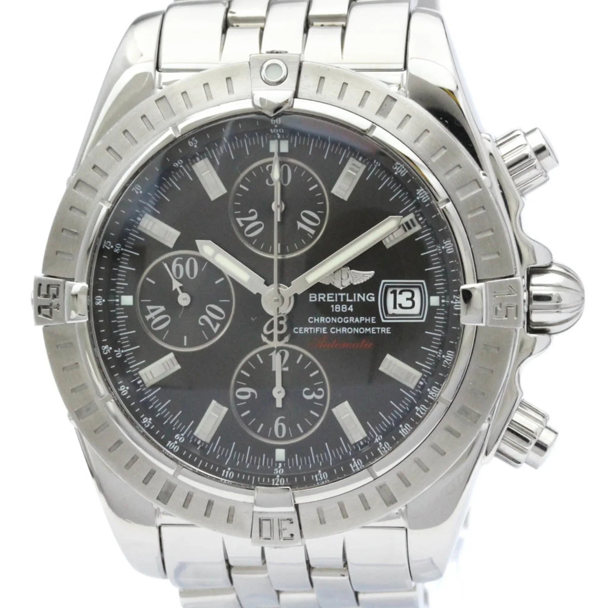 Pre-Owned Polished BREITLING Chronomat Evolution Steel Automatic Watch A13356 BF563347 (Good)
