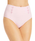 Shoshanna Ribbed High Waist Bikini Bottoms, Pink, Medium