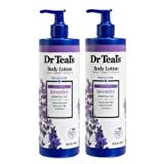 Dr. Teal's Body Lotion - Moisture Plus - Soothing Lavender Essential Oil, 36 Fl Oz (Two 18 Fl Oz Bottles)